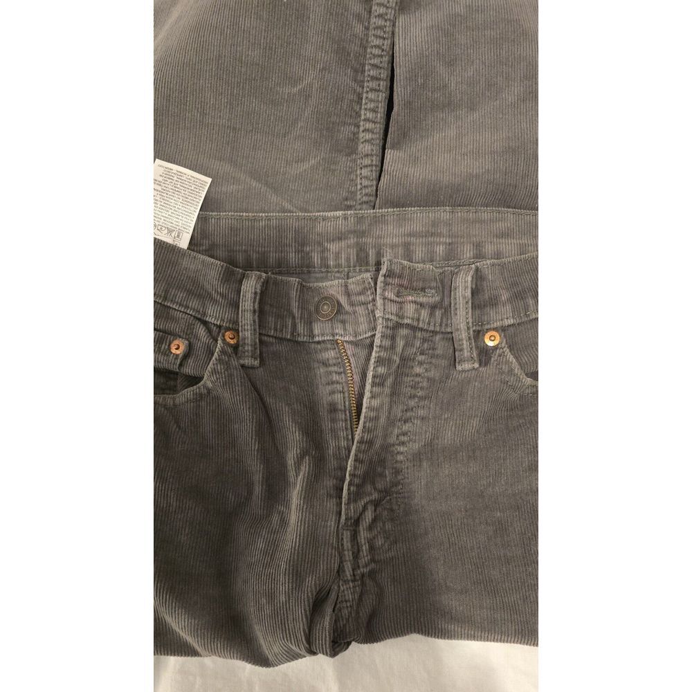 Levi's 514 Corduroy Dark‎  Grey Pants Jeans Men 31x32 Vintage White Tab - Picture 4 of 4